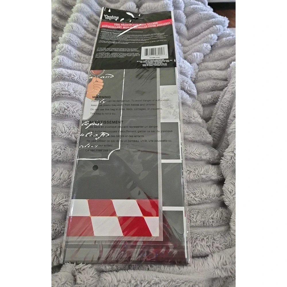 Cooking Concepts Foil Backsplash Wall Sticker Decal Chef Italy Pizzeria Menu NIP